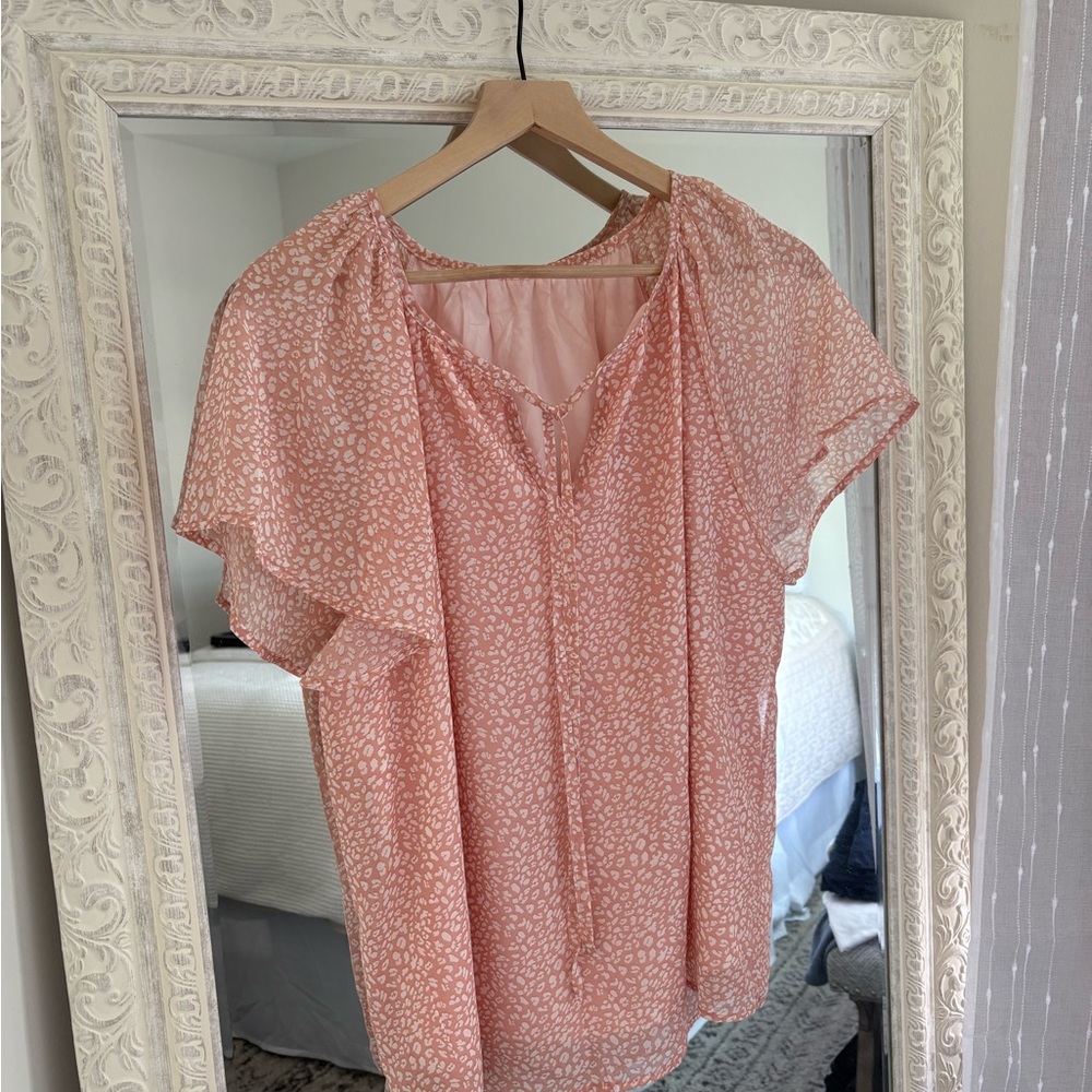Women’s Pink Cheetah Print Blouse